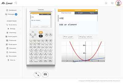 An image of a graphical calculator